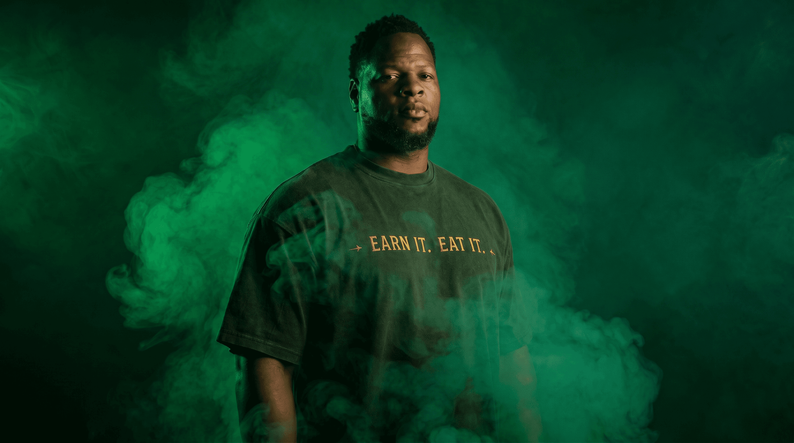 Earn It. Eat It. Tee — Olive Wash
